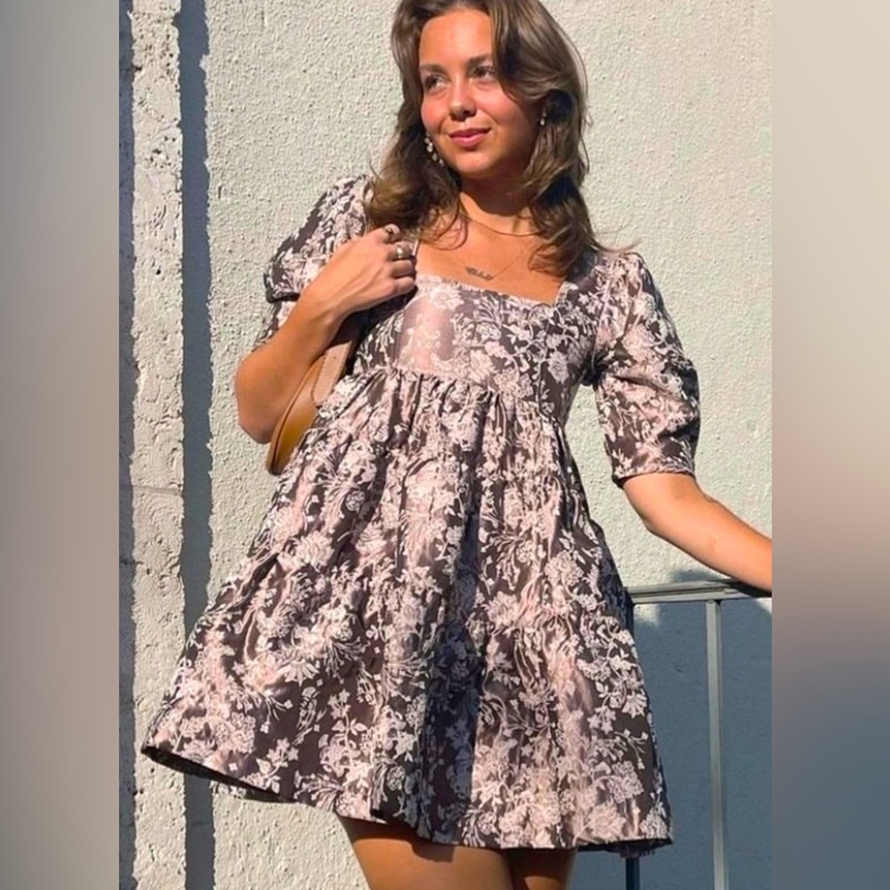Brand new En Saison jacquard babydoll dress